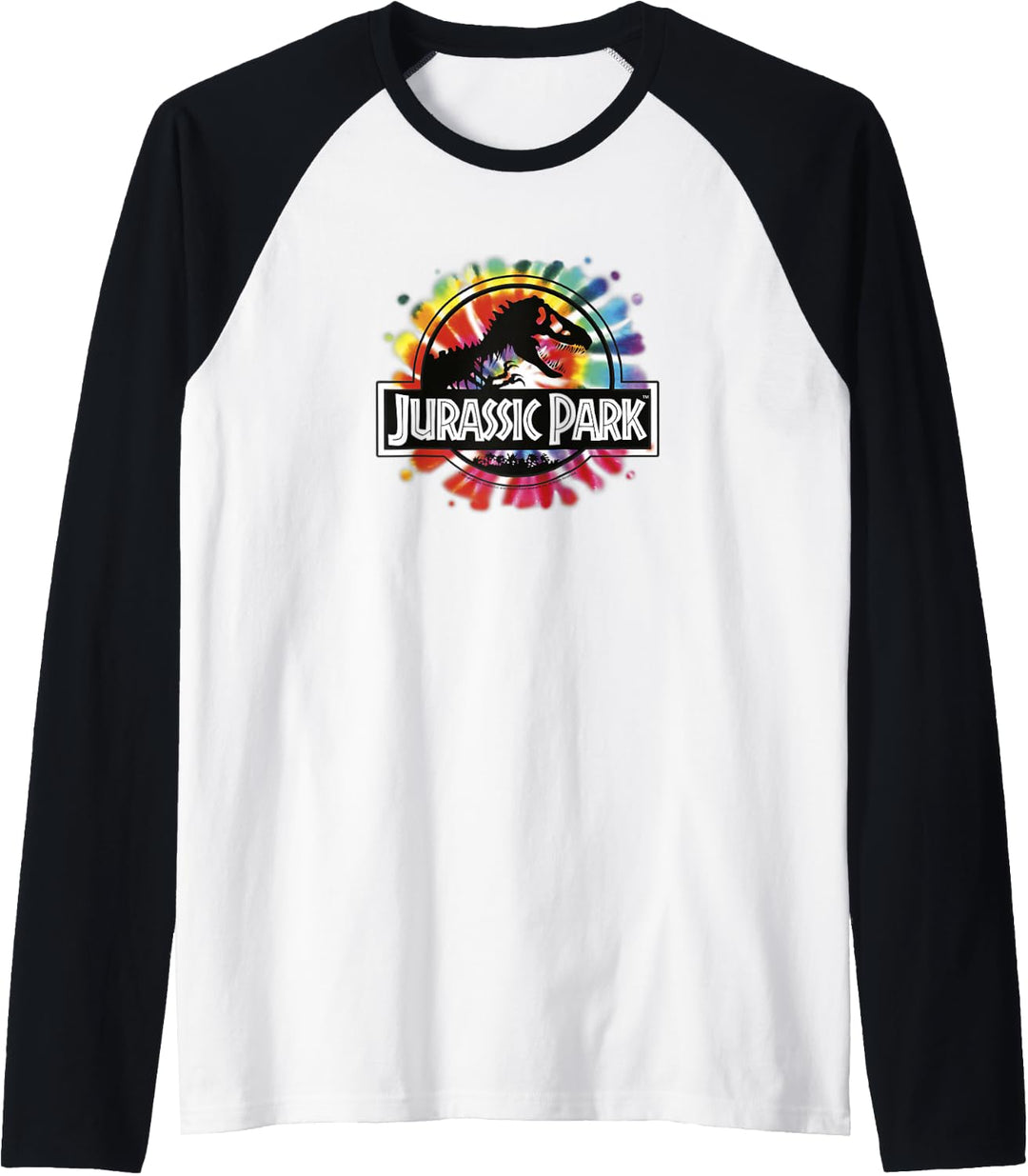 Jurassic Park Classic Logo Tie Dye Raglan