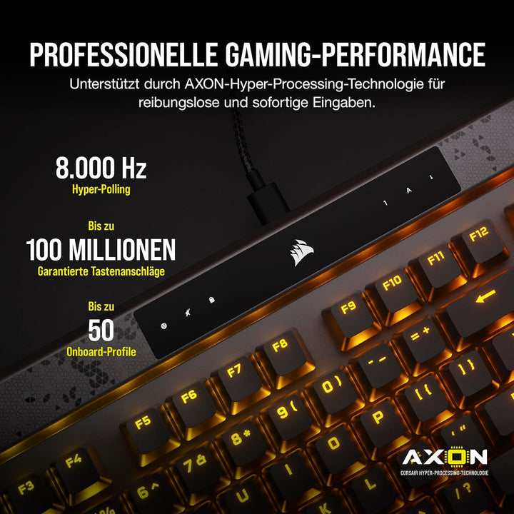 CORSAIR K70 MAX RGB Magnetisch-Mechanische Kabelgebundene Gaming-Tastatur - Einstellbare MGX-Schalte
