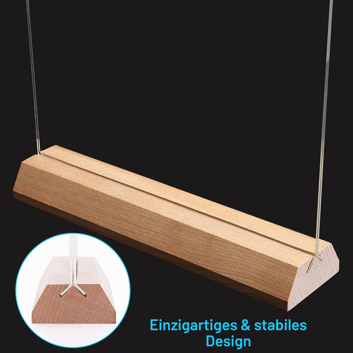 Srvnpioy A4 Ständer Tischaufsteller Aufsteller (10 Stück) A4-Menühalter aus Holz, A4 T-Ständer Werbe
