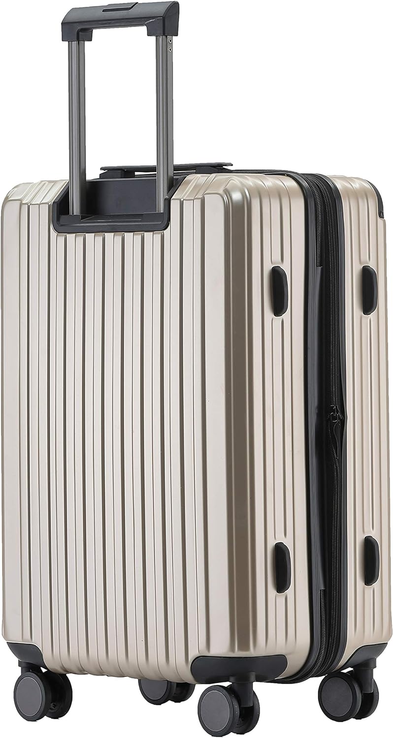 Münicase M816 TSA-Schloss, Dehnungsfuge, Teleskopgriff, Reisekoffer mit 4 Rollen, Hartschale, Grosse