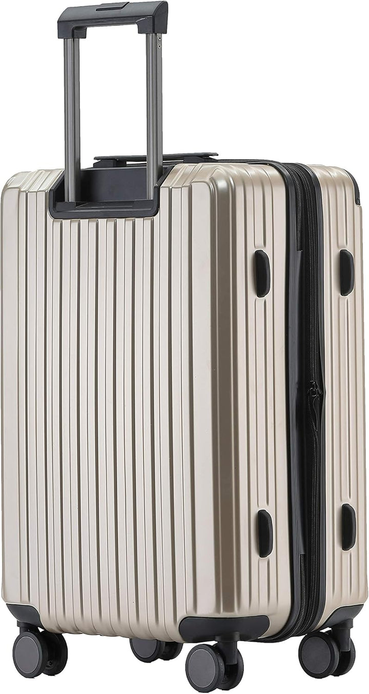 M816 TSA-Schloss Koffer Reisekoffer Trolley Kofferset Hardschale Boardcase (Champagner, Grosser Koff