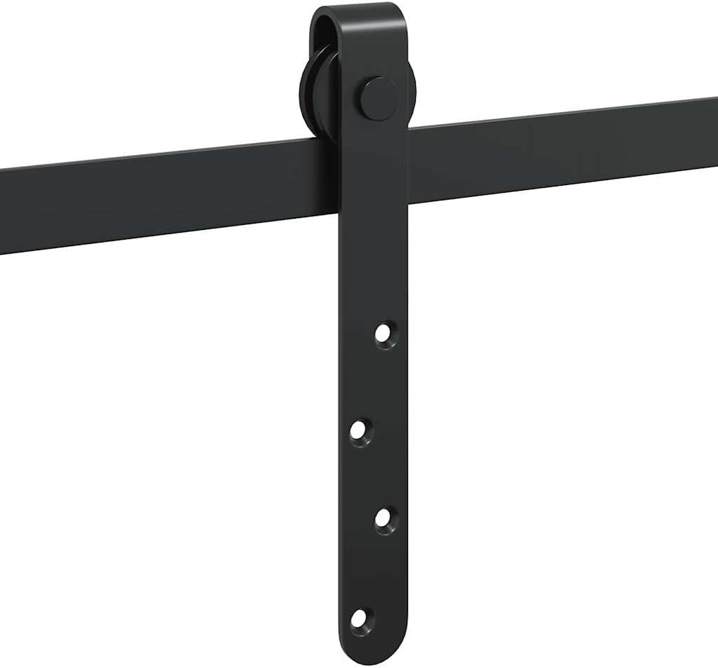 vidaXL Schiebetürbeschlag Set für Schranktüren 91 cm Karbonstahl, Schiebetürbeschlag Schrank, Schieb
