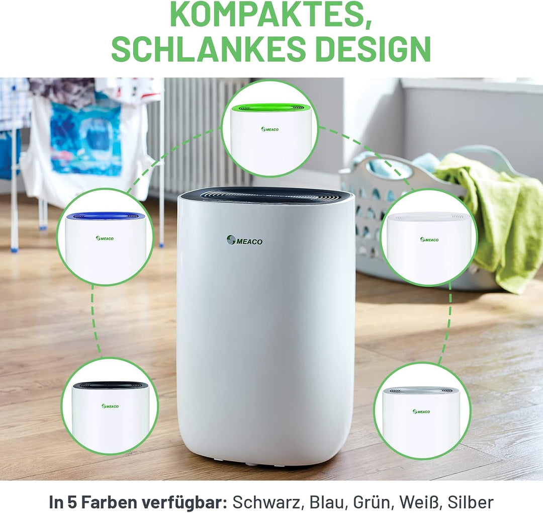 MeacoDry ABC 10L Entfeuchter - Energieeffizienter Entfeuchter für Zuhause | Entfernt Feuchtigkeit un