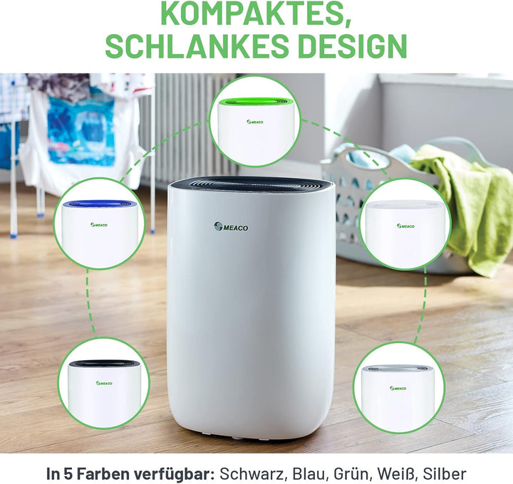 MeacoDry ABC 10L Entfeuchter - Energieeffizienter Entfeuchter für Zuhause | Entfernt Feuchtigkeit un