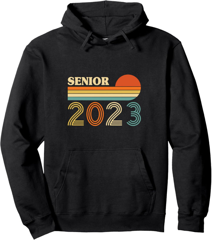 Senior 2023 Retro Vintage Abschlussfeier Design Pullover Hoodie