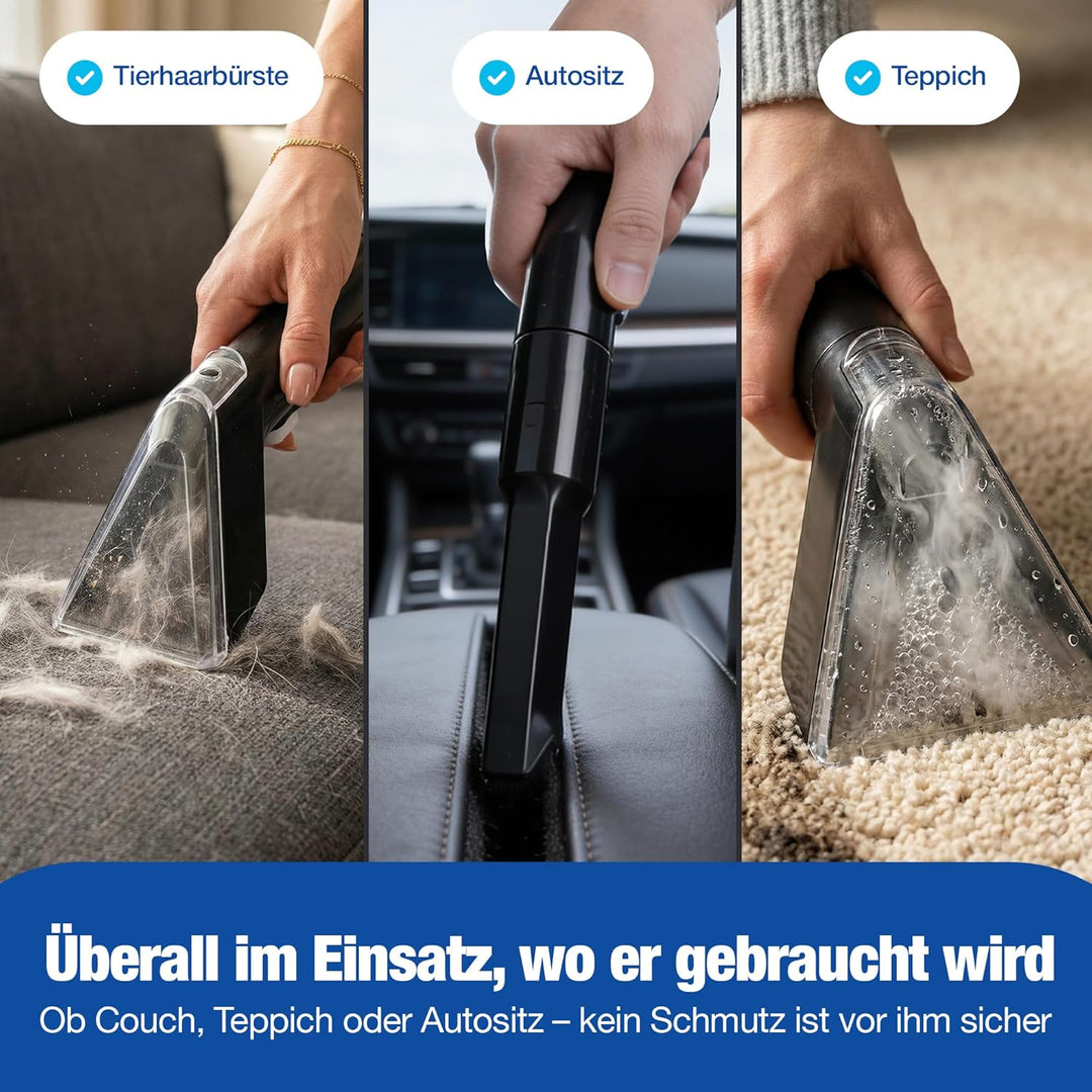 Polsterreiniger Gerät 550W | Kompakter Teppichreiniger & Waschsauger | Tragbarer Nass- & Trockensaug