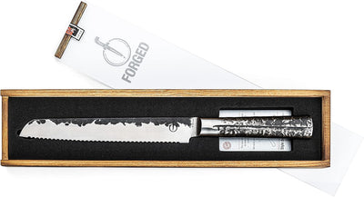 Forged Intense Brotmesser 20cm, handgefertigt, in Holzkiste