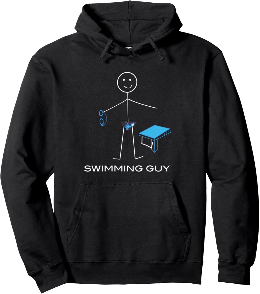 Lustige Herren Schwimmen, Schwimmen, Boy Swimmer Geschenke Pullover Hoodie
