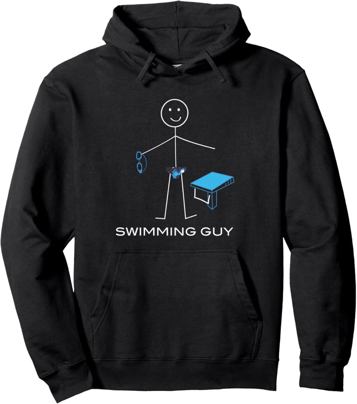 Lustige Herren Schwimmen, Schwimmen, Boy Swimmer Geschenke Pullover Hoodie