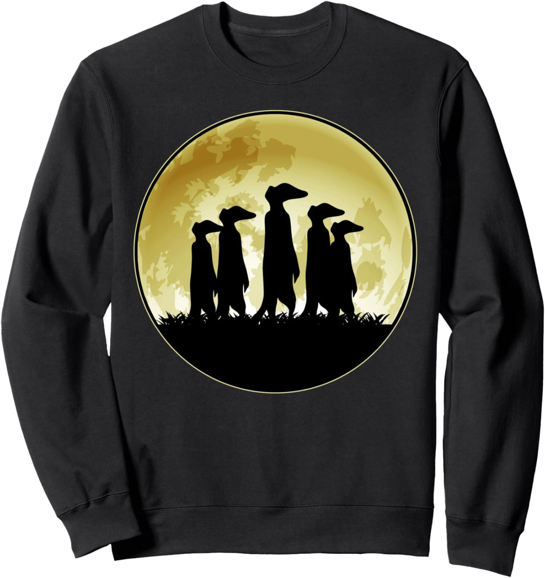 Erdmännchen Mond Surikate Scharrtier Afrika Zoo Erdmännchen Sweatshirt