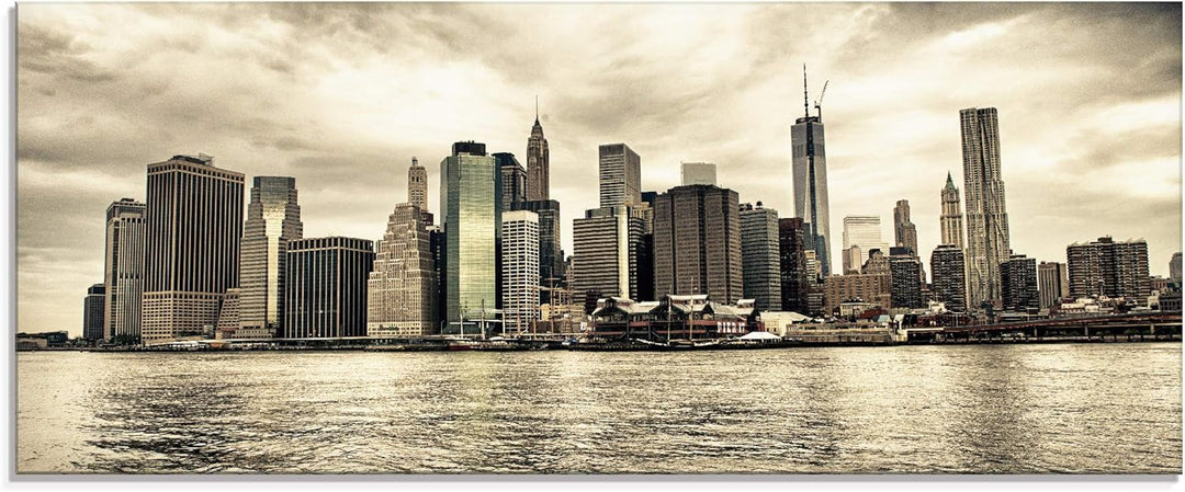ARTland Glasbilder Wandbild Glas Bild einteilig 125x50 cm Querformat Städte USA Amerika New York Cit