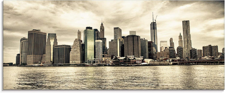 ARTland Glasbilder Wandbild Glas Bild einteilig 125x50 cm Querformat Städte USA Amerika New York Cit