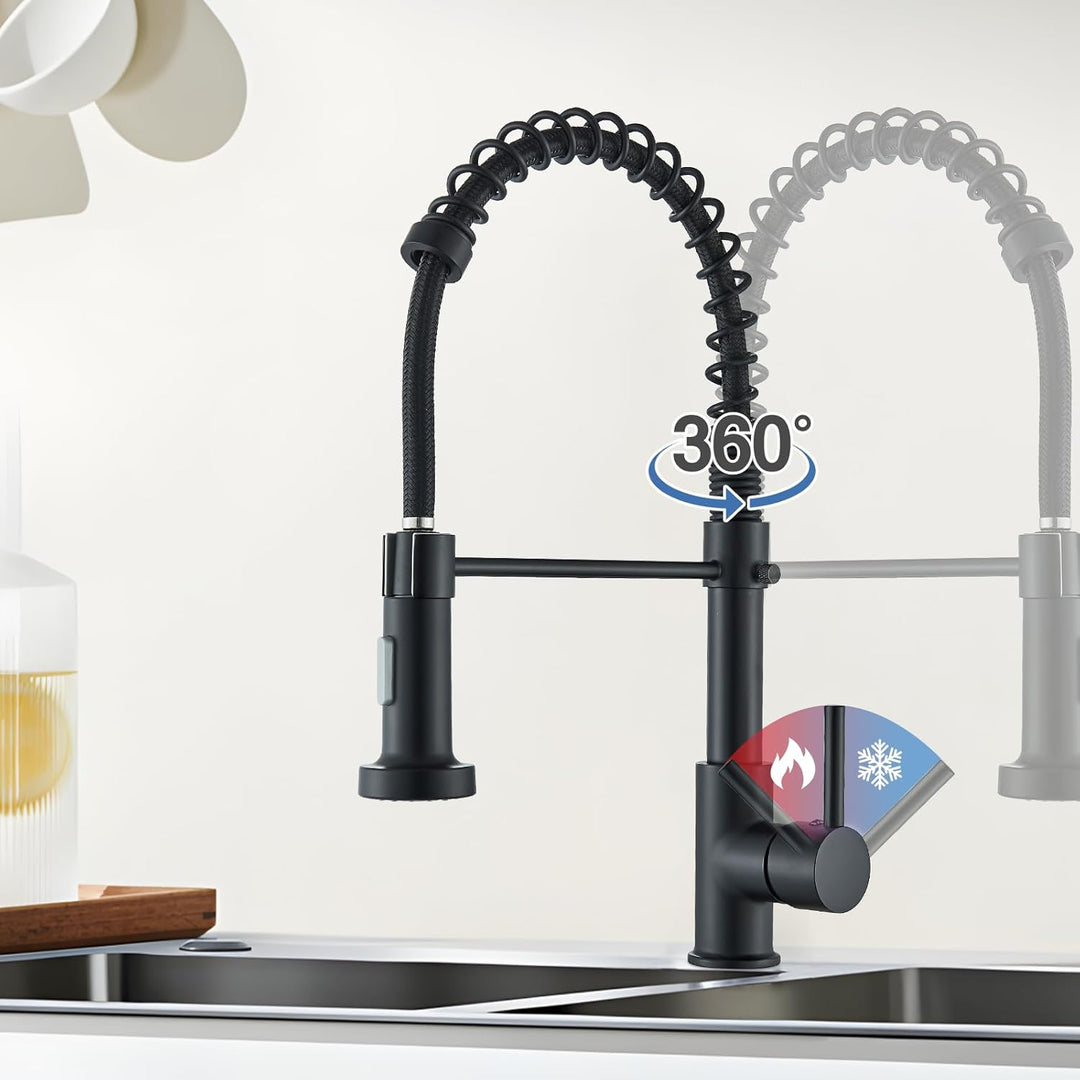 Wasserhahn Küche Niederdruck Flexibler Armatur Küche 2 Verstellmöglichkeiten 360° Schwenkbar Herunte