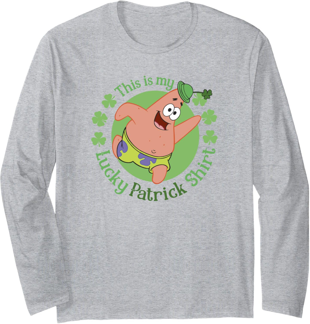 SpongeBob SquarePants St. Patrick's Day Lucky Patrick Shirt Langarmshirt