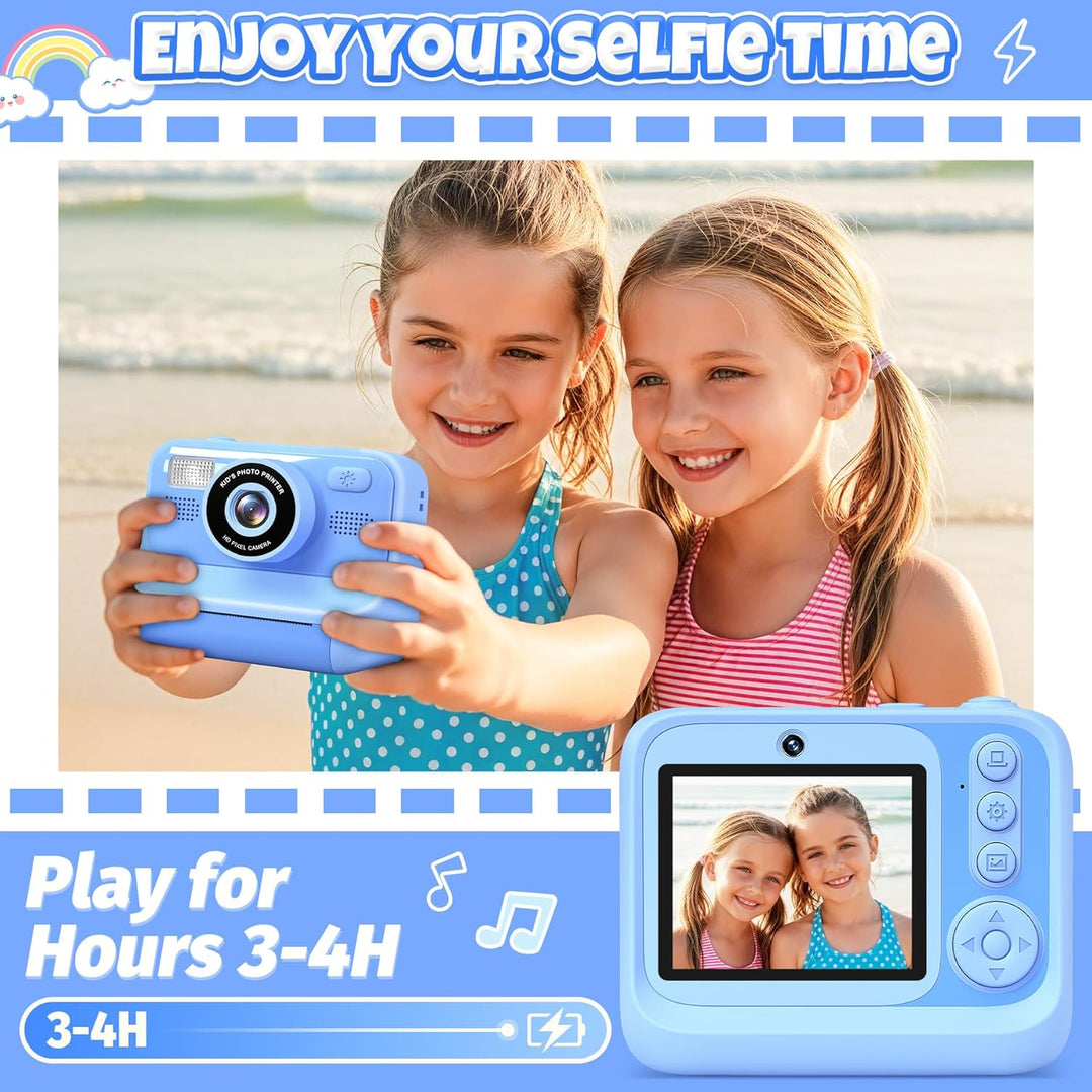Gontence Kinderkamera, Digitalkamera Kinder, 2" Bildschirm Kinder Kamera SD Karte 32GB | 1080P HD Vi