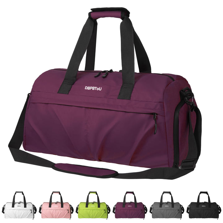 Sporttasche Damen Herren Hartes Material, Reisetasche mit Schuhfach Zwei Belüftungslöchern und Nassf