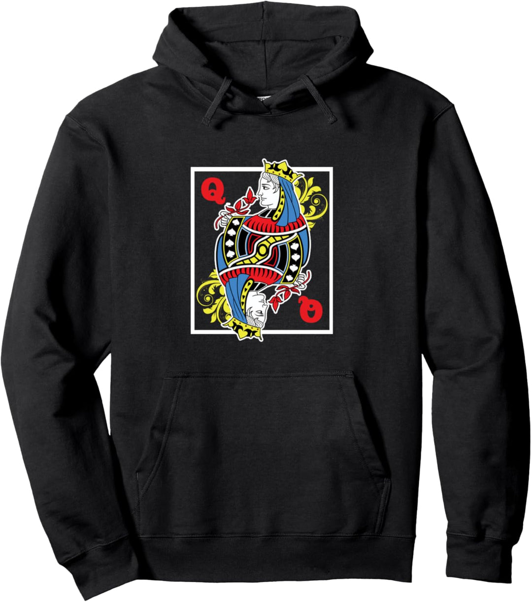 Queen King Cards Bluffen Spielen Rangliste Kartenspiele Poker Pullover Hoodie