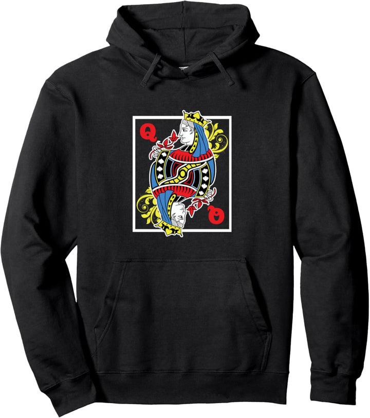 Queen King Cards Bluffen Spielen Rangliste Kartenspiele Poker Pullover Hoodie