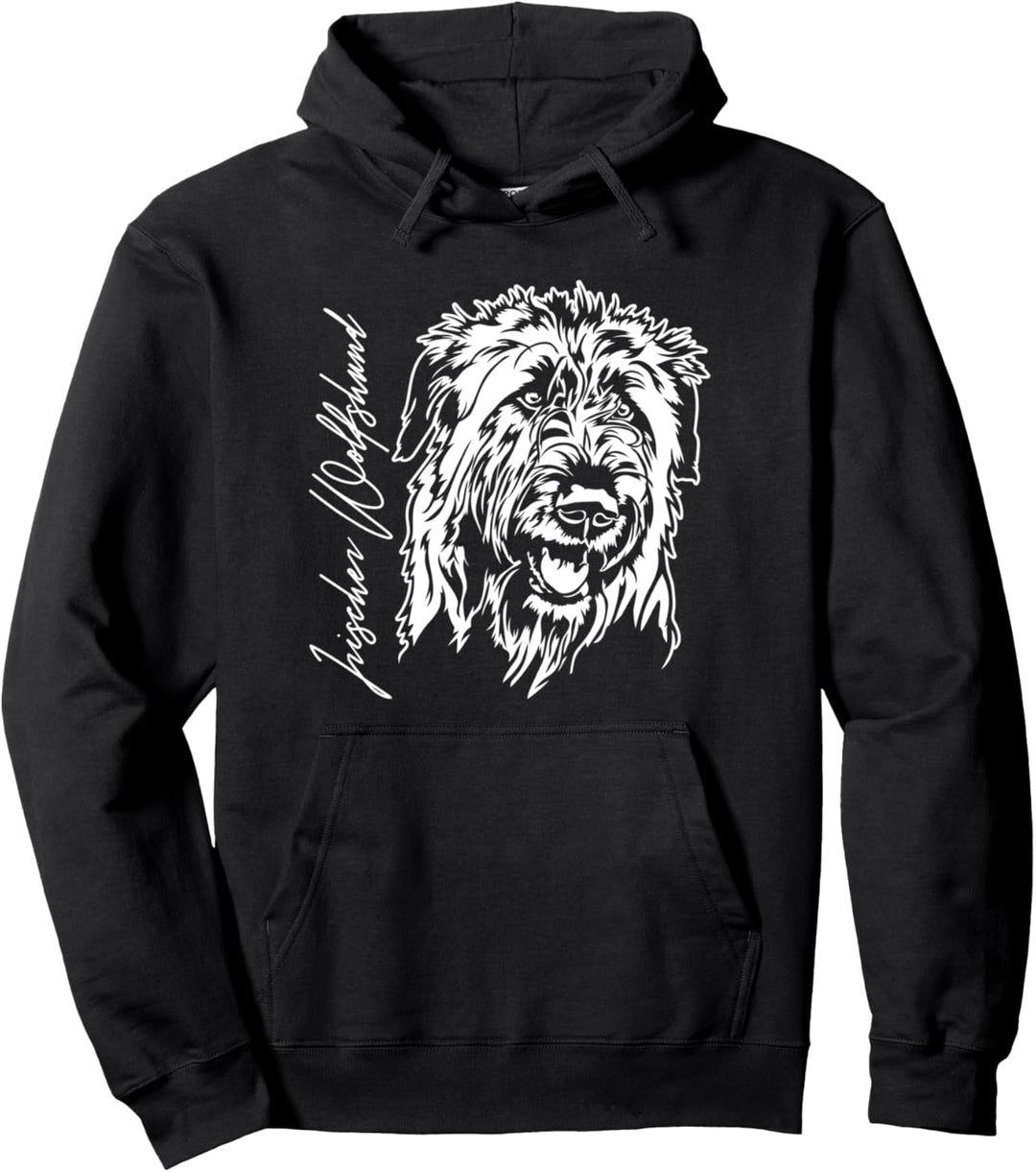 Irischer Wolfshund Portrait Hundeportrait Windhunde Hunde Pullover Hoodie