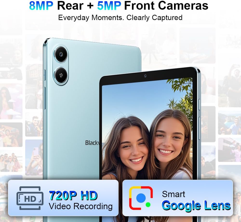 Blackview Link 2 8 Zoll Tablet Mini Android 15, 12GB+128GB/1TB Lesen Tablet, Gemini Al 2.0, Zwei Lau