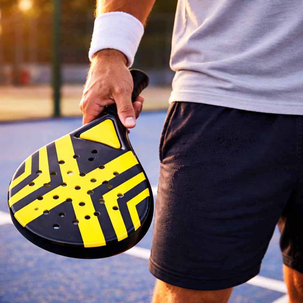 Padel Schläger Erwachsene Profi Racket Padelschläger Set mit Meshtasche Tennis Schläger für Anfänger