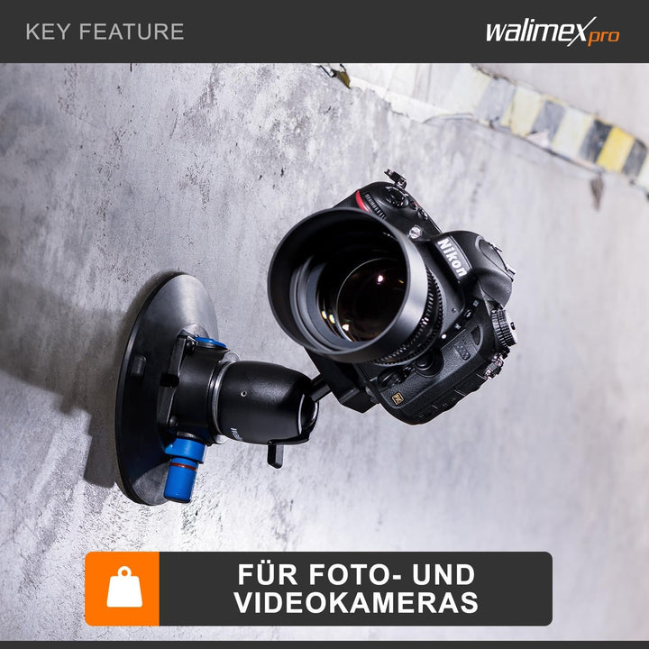 Walimex Pro Saugnapf-Stativ inkl. Kugelkopf für System- und DSLR Kameras
