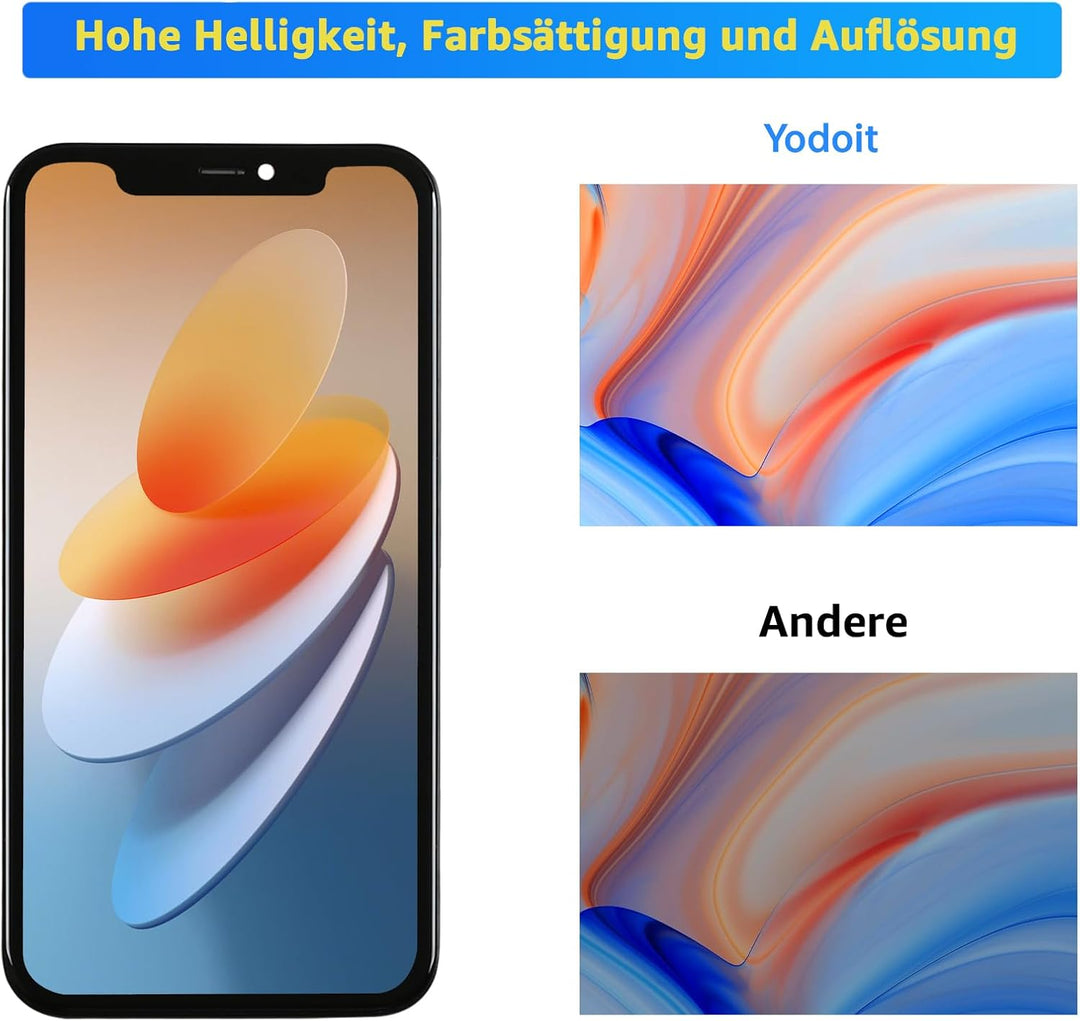 Yodoit Display für iPhone 11 LCD Bildschirm Ersatz 6,1 Zoll 3D Touch Digitizer Montage Glas Touchscr