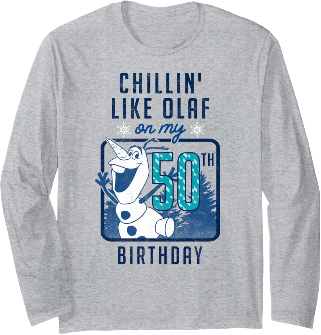 Disney Frozen Olaf Chillin' On My 50th Birthday Langarmshirt