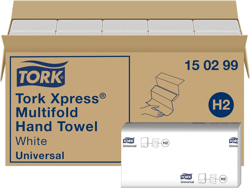 Tork Xpress Multifold Papierhandtücher 150299 - H2 Universal Falthandtücher für Handtuchspender - me