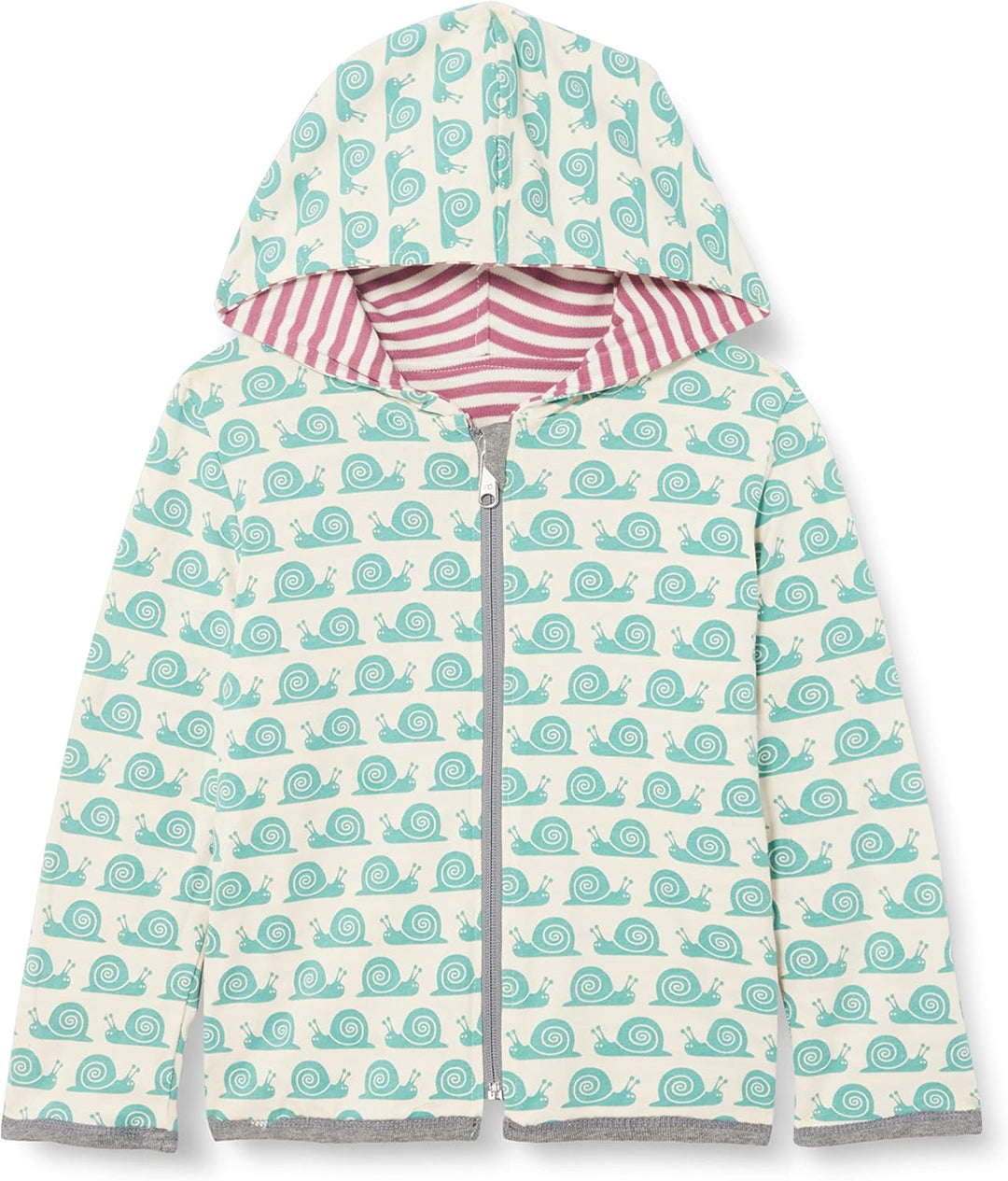 loud + proud Unisex Kinder Ringel, GOTS Zertifiziert Wendejacke 98-104 Grape, 98-104 Grape