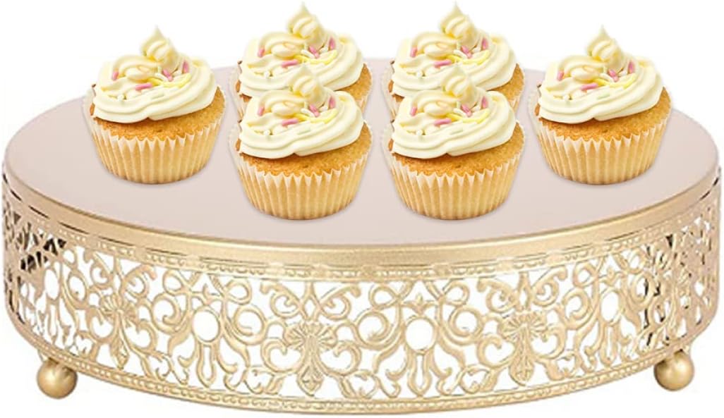 Gold Cake Stand Metal Cupcake Display Stand Glossy Metallic Finish Holder für Hochzeit Geburtstag Na