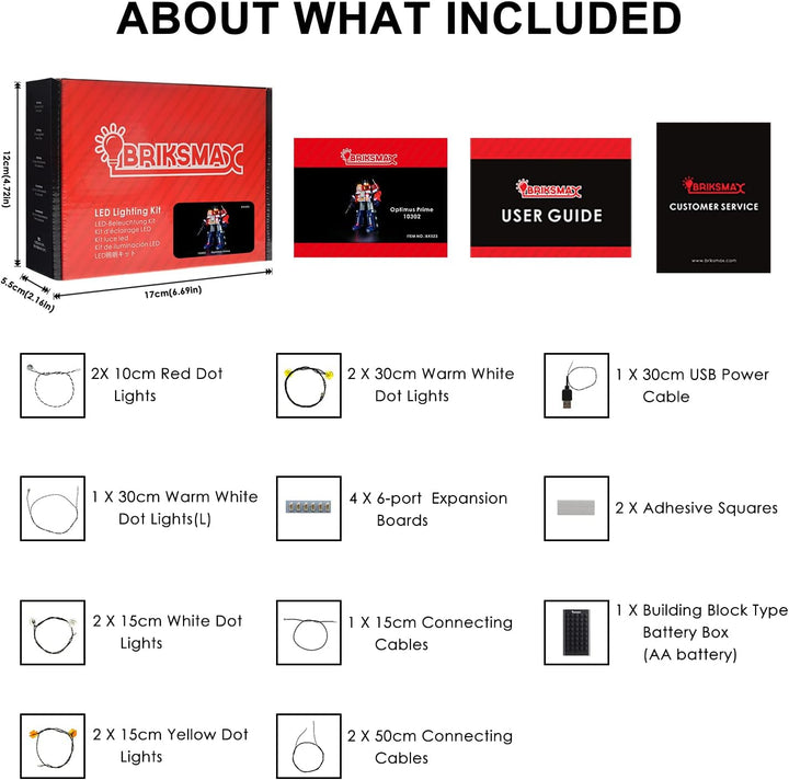 BRIKSMAX 10302 Led Licht für Lego Optimus Prime - Compatible with Lego Creator Expert Bausteinen Mod