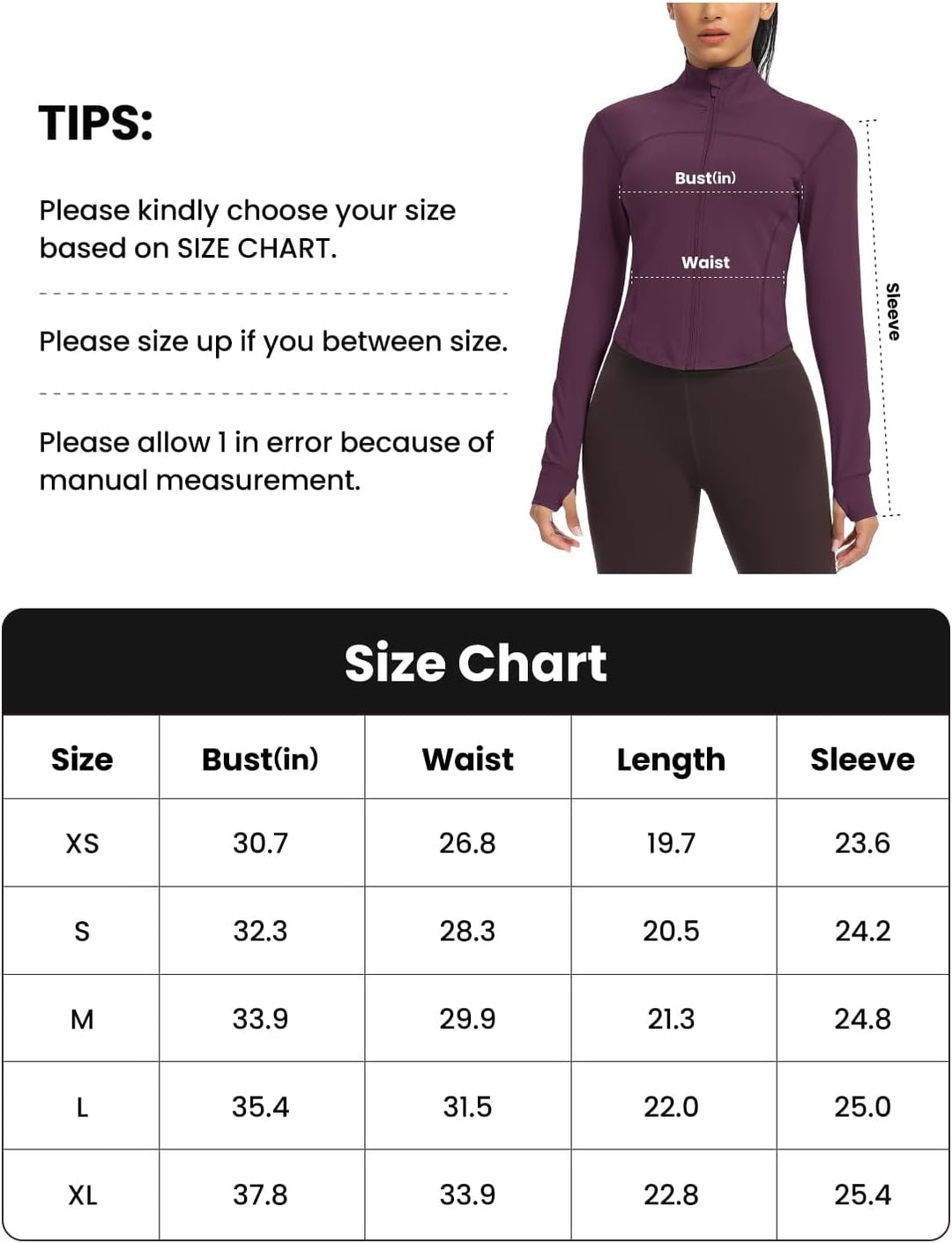 QUEENIEKE Kurze Damen Sportjacke – Leichtes atmungsaktives Yoga-Oberteil mit Daumenlöchern für Fitne