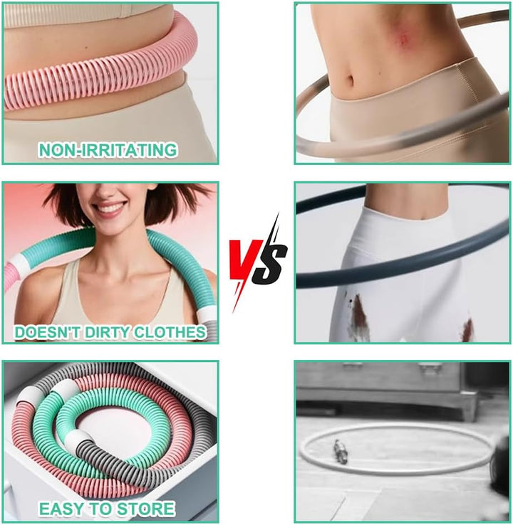 Hoola Hoop Reifen für Erwachsene, Weicher Hoola Hoop Gewichtet, Fitness Hoop,Gewichteter Fitness Hoo