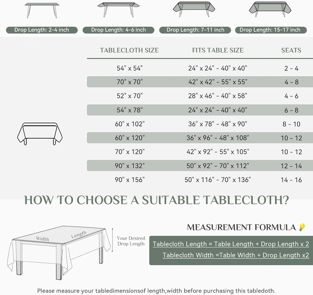Softalker Tischdecke 152 x 259 cm Abwaschbar Tischdecken Weiss Rechteckig Tischtuch aus 210 GSM Poly
