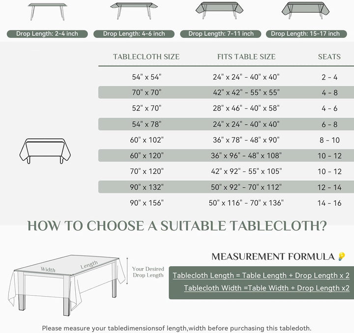 Softalker Tischdecke 152 x 259 cm Abwaschbar Tischdecken Weiss Rechteckig Tischtuch aus 210 GSM Poly