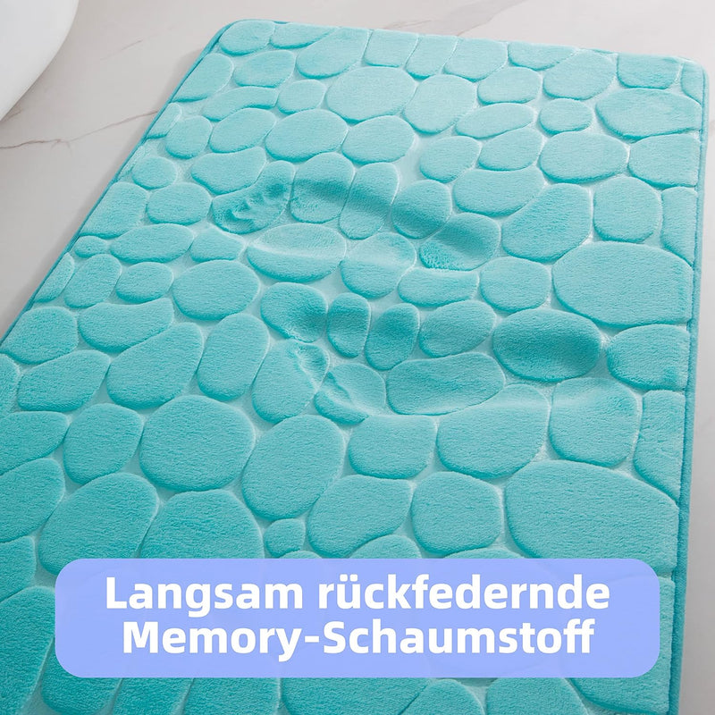 chakme Badematte Memoryschaum Badteppich Saugfähige Badvorleger Badezimmerteppich Duschmatte Deko Fu