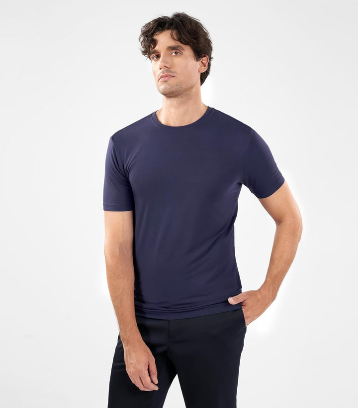 DAVID ARCHY Unterhemd Herren Atmungsaktive Tshirt Herren Slim fit Weich Kurzarm Shirt Basic Tshirt H