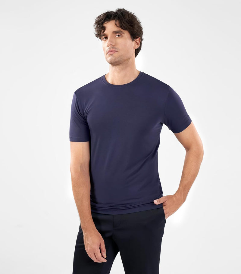 DAVID ARCHY Herren Unterhemd 2/3/5er Pack Atmungsaktive Business Unterhemd T-Shirts Weich Kurzarm Sh