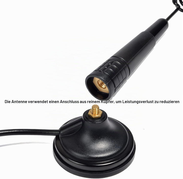 HYS 27 MHz Magnetische Halterung Antenne CB Antenne kompatibel mit Cobra Midland Uniden Maxon Portab