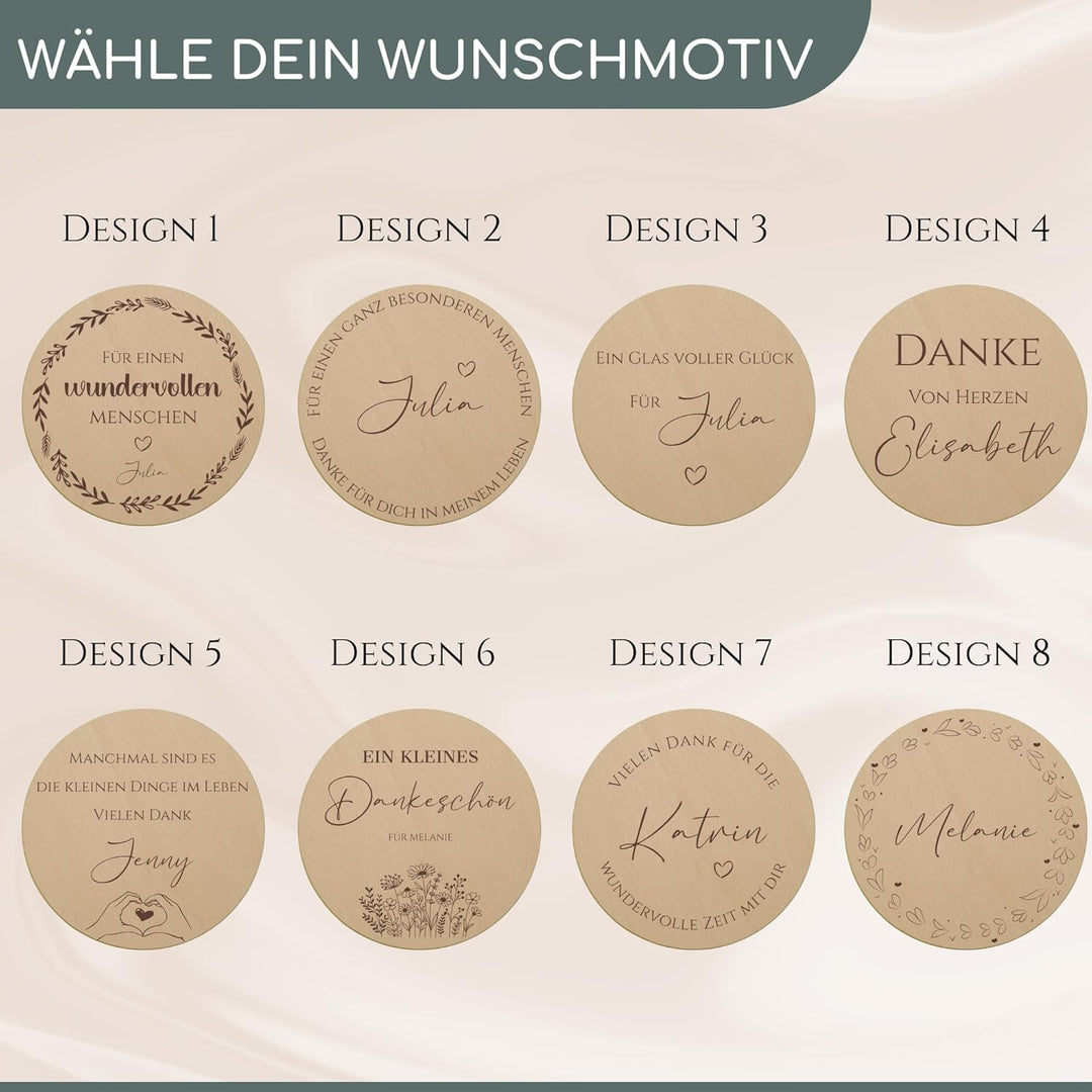 Vorratsgläser mit Deckel personalisiert mit Gravur, kleine Geschenke, Keksdose personalisiert, Danke