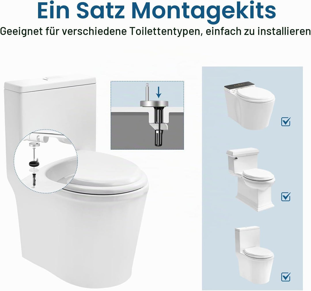 WOLTU Toilettendeckel mit Absenkautomatik Klodeckel WC Sitz Softclose antibakterielle Klobrille mit