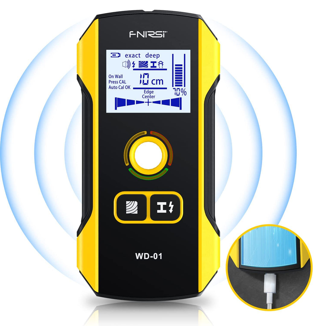 FNIRSI 6-in-1 Wandscanner – Elektronischer Wanddetektor für Holz- und Metallständer, Kabel, Rohre un