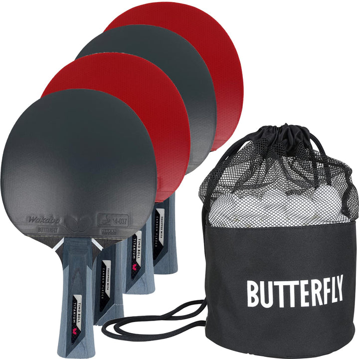 Butterfly® Timo Boll Titanium Tischtennisschläger | mit Carbon Lage | ITTF zertifizierter Wakaba Bel