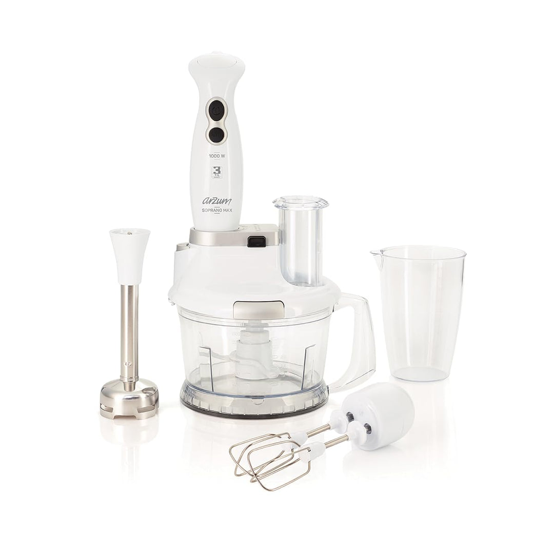 Arzum AR1004 Blender-Set, Weiss, Weiss - White (White), 19x24x41 cm
