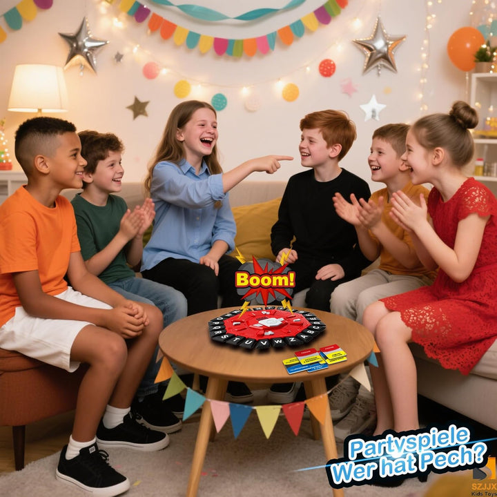 Wortspiel, Brettspiele für Kinder und Erwachsene mit 2 Modi, 24 Tasten Buchstaben Drücken Familiensp