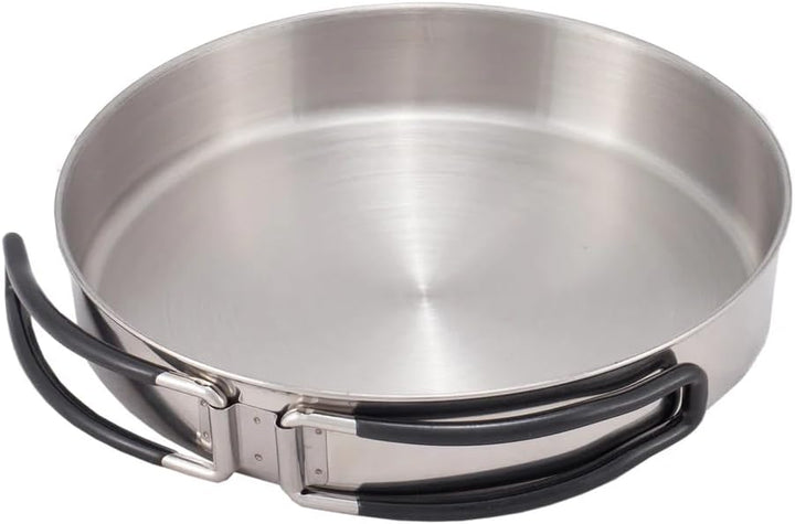 XXL Edelstahl Kochtopf-Set 2 teilig Kochgeschirr Camping Kochset Campinggeschirr, Silber
