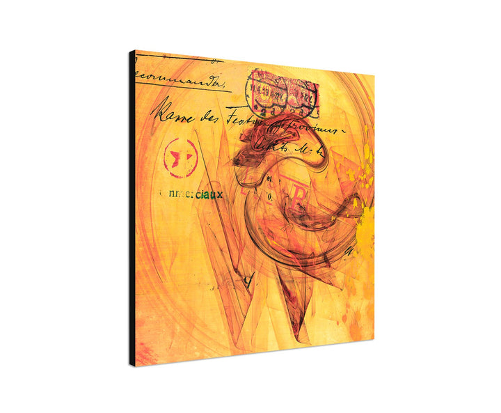 Paul Sinus Art Abstraktes Bild auf Leinwand French Lifestyle Abstrakt104- dekorativer Einteiler Wand