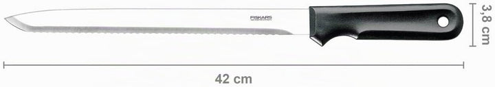 Fiskars Dämmstoffmesser, Gesamtlänge: 42 cm, Rostfreier Stahl, Schwarz, K20, 1001626