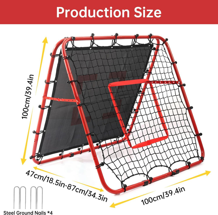 Rebounder für Fussball Kinder Rebounder Netz Volleyball Rebounder Netz Verstellbar Trainingsnetz Fus